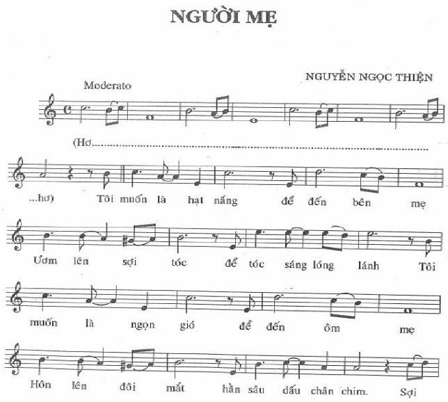 Sheet nhạc Người Mẹ